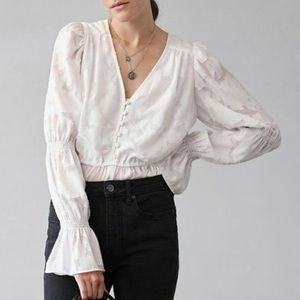 Elegant White Blouse with Button Detail